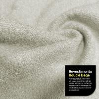 Puff Decorativo Living Aisha Orgânico Bouclê Bege - Abmaza - 5