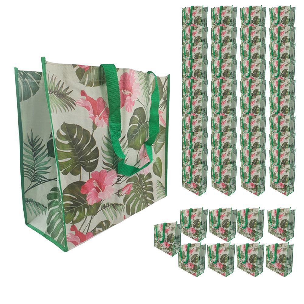 Bolsa Ecologica Ecobag Sacola Ombro 50 Unidades Retornavel Mercado Dobravel Compras Reutilizavel - 1