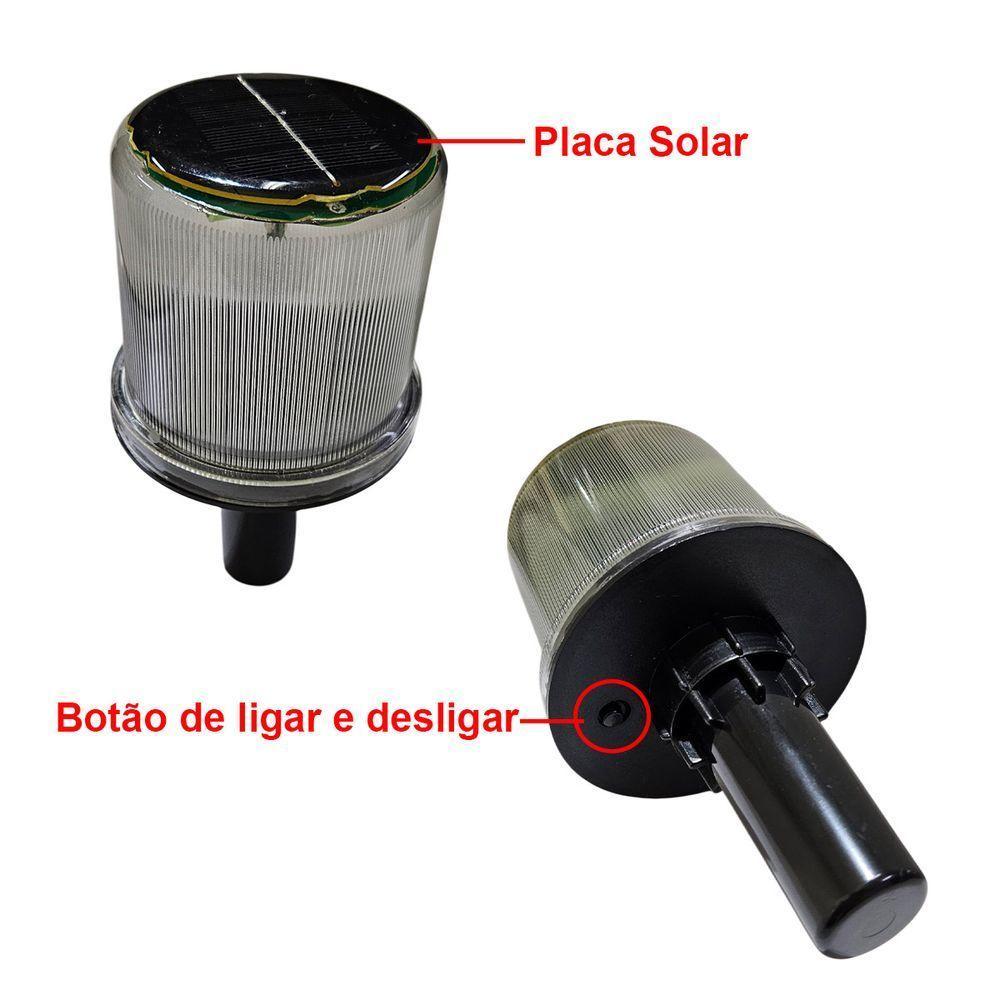 Sinalizador Viario Solar Cone Rodovia Estrada Obra Sinalizaçao Transito Estacionamento Segurança Acidentes Alerta Aviso - 2