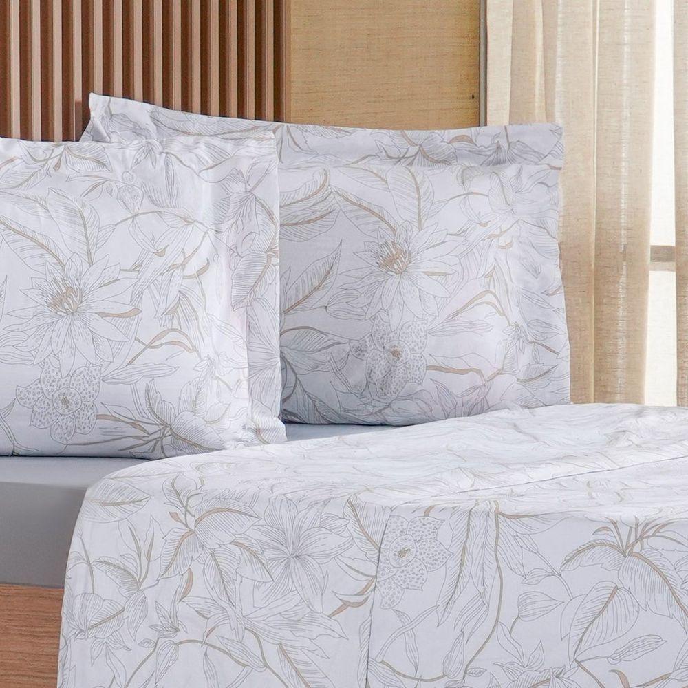 Jogo De Cama Casal 4 Pçs 200 Fios 100% Algodão 140x190x35cm Dessin - 3