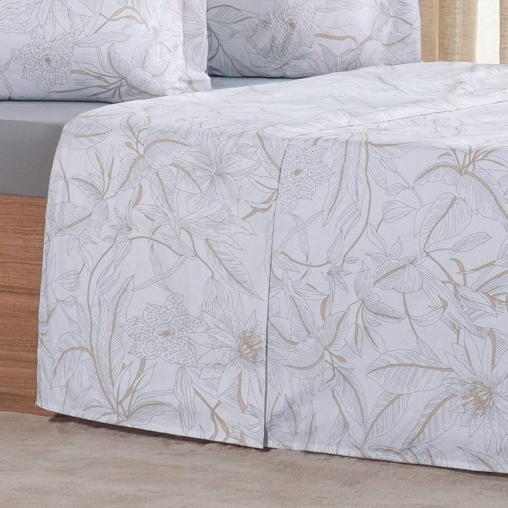 Jogo De Cama Casal 4 Pçs 200 Fios 100% Algodão 140x190x35cm Dessin - 5