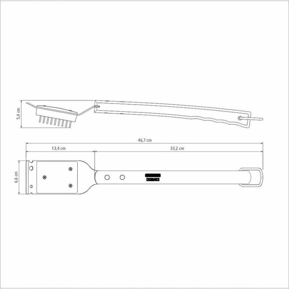 Escova Para Grelhas Tramontina Churrasco 46,7cm Em Inox E Cabo De Madeira - 4