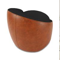 Poltrona Sala Orgânica Kit 2 Lua Giratória Sintético Pu Nozes/bouclê Preto D03 - D'rossi - 7