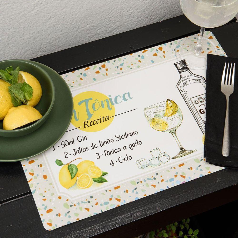 Jogo Americano Copa E Cia Avulso Pvc Print Gin - 3