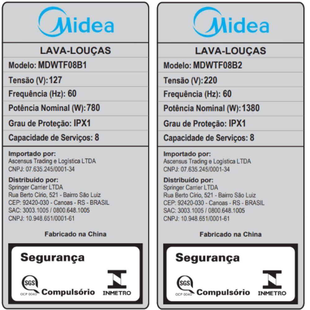 Lava Louças 8 Serviços Cinza Touch Plus Midea MDWTF08S1 - 110V - 7