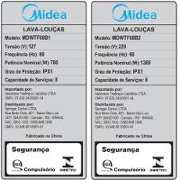 Lava Louças 8 Serviços Cinza Touch Plus Midea MDWTF08S1 - 110V - 7
