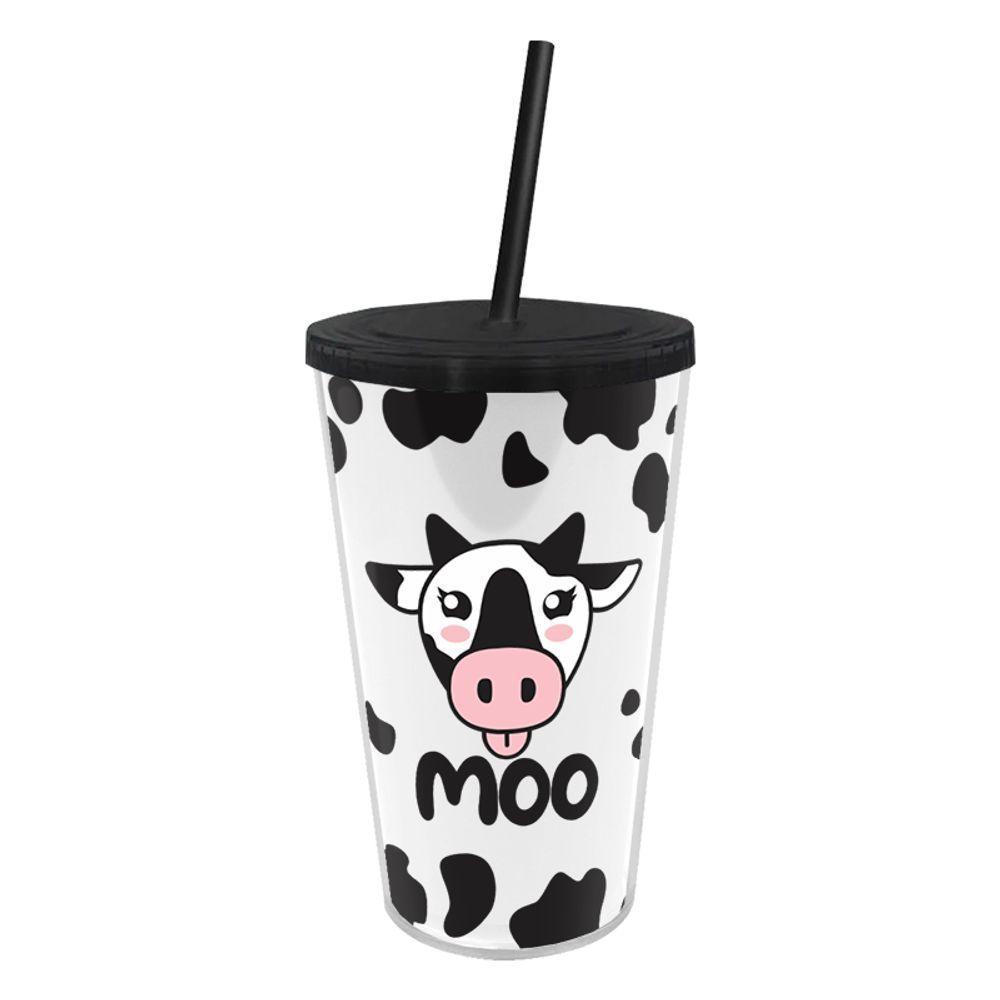 Copo Térmico Com Canudo - Estilo Vaquinha 500ml - 1