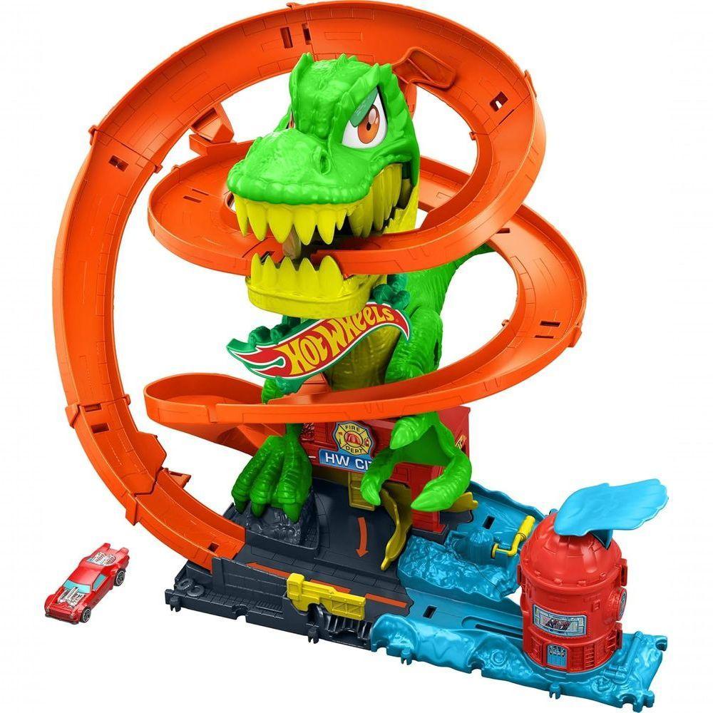 Hot Wheels Lets Race City Batalha T-rex - Mattel Jbm73 - 2