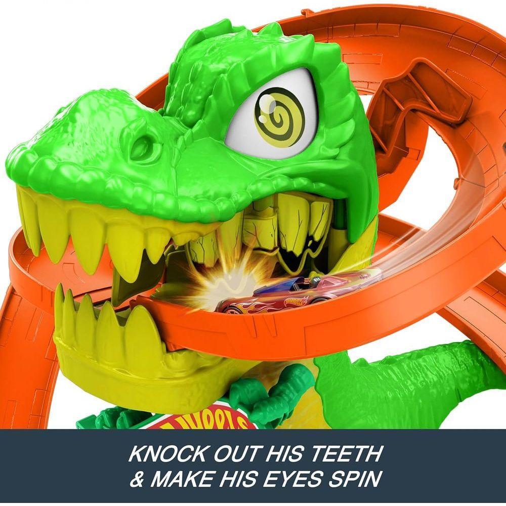 Hot Wheels Lets Race City Batalha T-rex - Mattel Jbm73 - 5