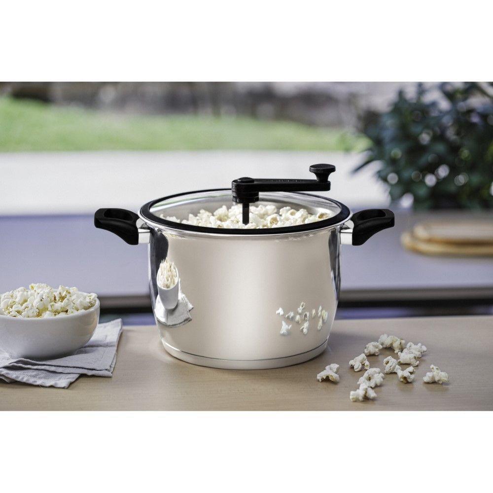 Pipoqueira Allegra Indução 22 Cm 5,6 L Em Aço Inox Com Fundo Triplo Tramontina 62658/220 - 5