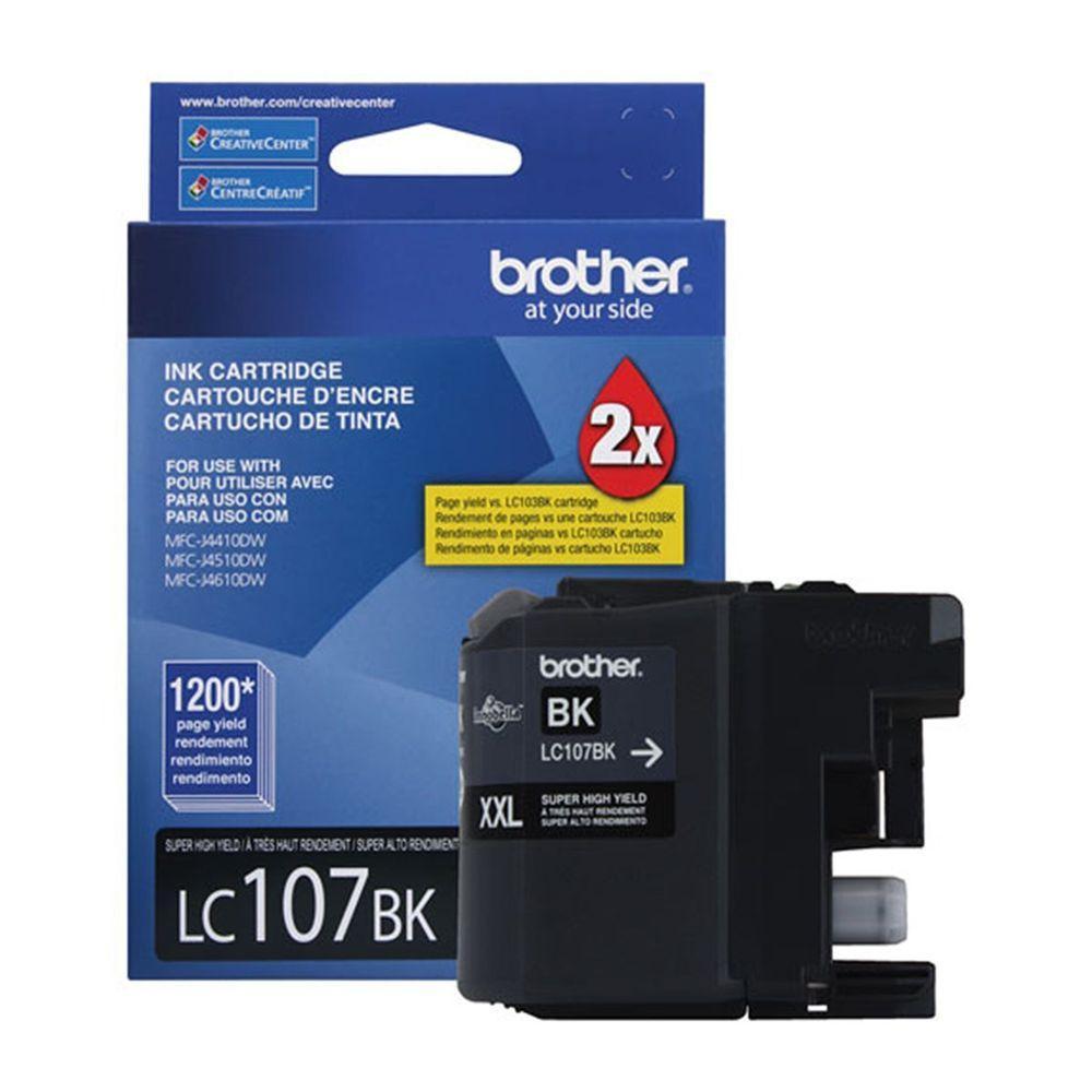 Cartucho De Tinta Brother Lc-107bk Lc 107 Preto | Mfc-j4410dw Mfc-j4510dw Mfc-j4610dw Original 25ml - 1