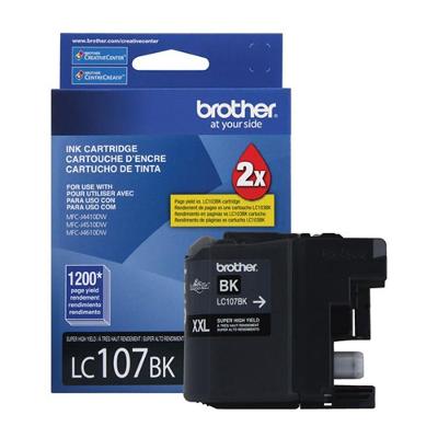 Cartucho De Tinta Brother Lc-107bk Lc 107 Preto | Mfc-j4410dw Mfc-j4510dw Mfc-j4610dw Original 25ml