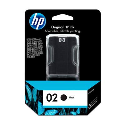 Cartucho De Tinta Hp 02 C8721a Wl Preto | C7280 C6180 D6160 C7180 | Original 10ml