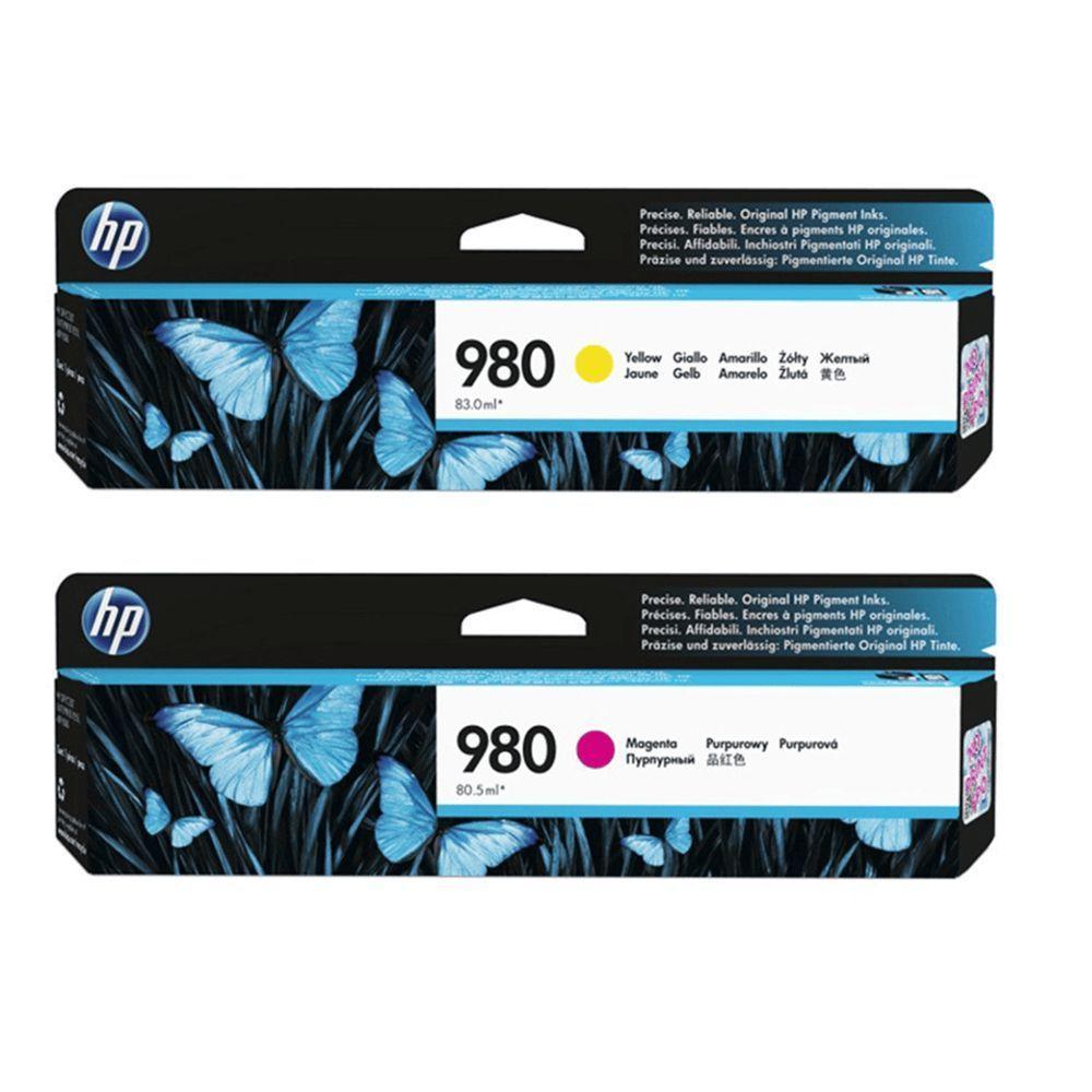 Cartucho De Tinta Hp 980 D8j08a D8j10a Ax585z X555dn X555xh X585dn X585f Kit 2x - 1