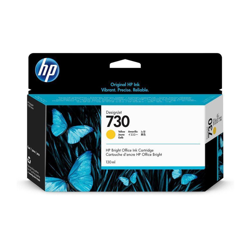 Cartucho De Tinta Hp 730 Amarelo P2v64a | Plotter Hp T1600 T1700 | Original 130ml - 1