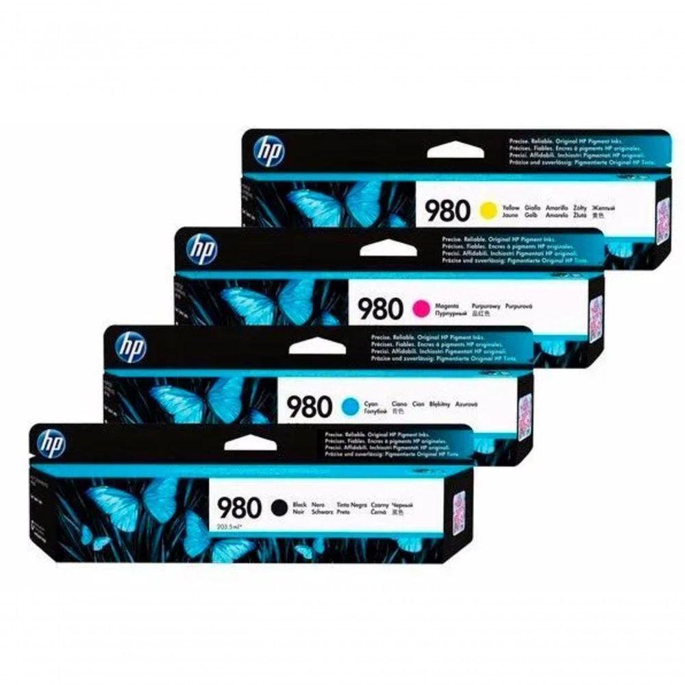 Cartucho De Tinta Hp 980 Kit D8j10a 4 Cores Ax585z X555dn X555xh X585dn X585f - 1