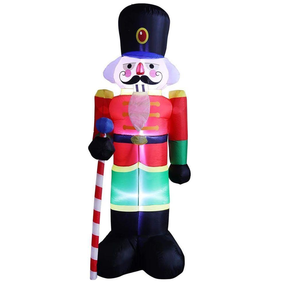 Boneco Quebra Nozes Inflavel Natal Natalino Gigante Led Decoraçao Festa Confraternizaçao Fim De Ano Entrada Comercial - 4