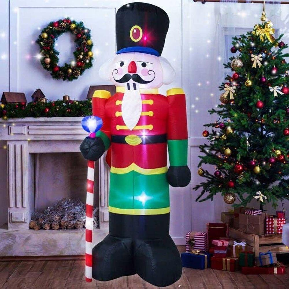 Boneco Quebra Nozes Inflavel Natal Natalino Gigante Led Decoraçao Festa Confraternizaçao Fim De Ano Entrada Comercial - 5