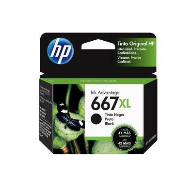 Cartucho De Tinta Hp 667xl 667 3ym81l 3ym81al Deskjet 2776 Preto