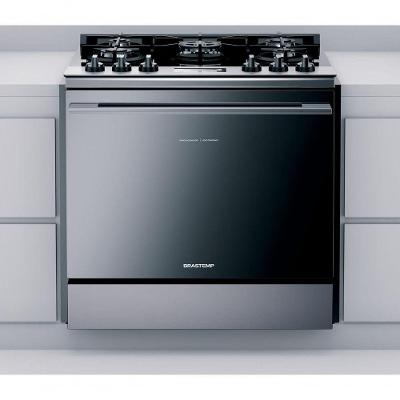 Fogão de Embutir 5 Bocas a Gás Brastemp BYS5VCRNNA Mesa de Vidro Inox 110V