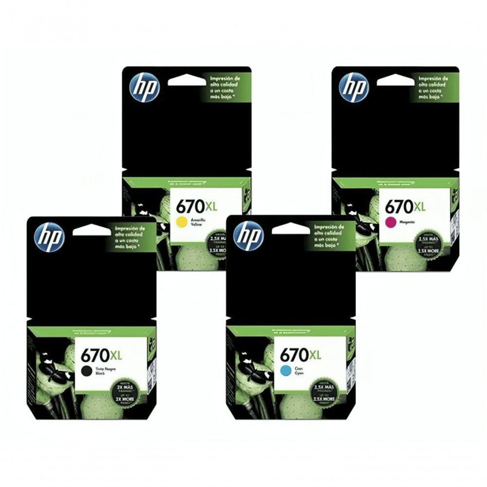 Cartucho De Tinta Hp 670xl Kit Cz117ab Kit Deskjet 4615 4625 5525 - 1