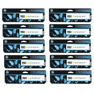 Cartucho De Tinta Hp 980 Amarelo D8j09a D8j10a Ax585z X555dn X555xh X585dn X585f Kit 10x