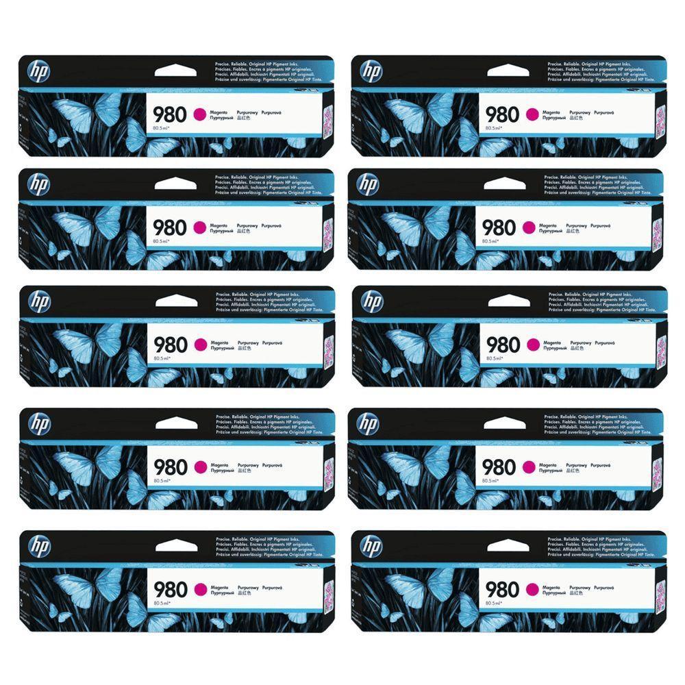 Cartucho De Tinta Hp 980 Magenta D8j08a D8j10a Ax585z X555dn X555xh X585dn X585f Kit 10x - 1