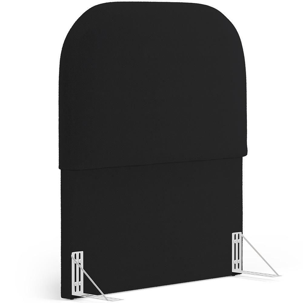 Cabeceira Cama Box 100cm Orgânica Lanna W01 Bouclê Preto - Lyam Decor - 1