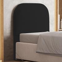 Cabeceira Cama Box 100cm Orgânica Lanna W01 Bouclê Preto - Lyam Decor - 6