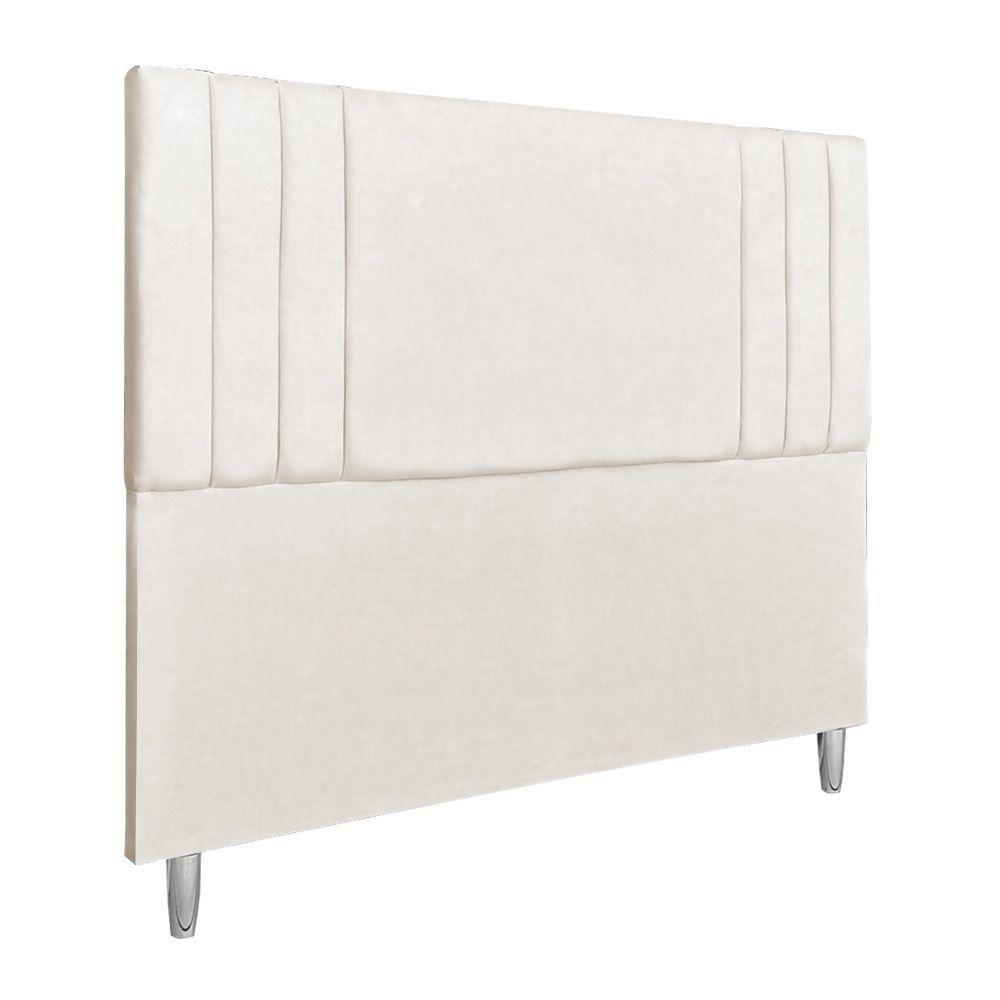 Cabeceira Estofada Casal 1,40m Austria Suede - Pallazio Cor Preto - 2