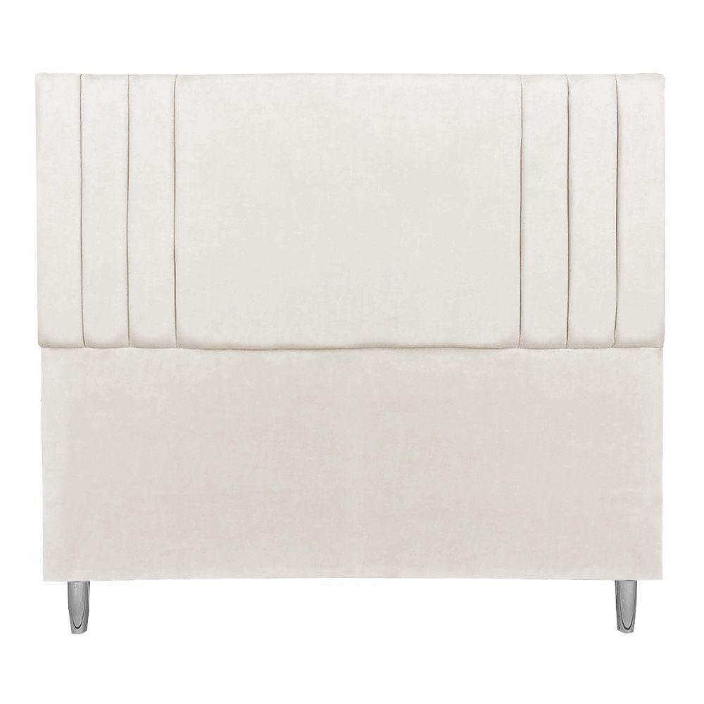 Cabeceira Estofada Casal 1,40m Austria Suede - Pallazio Cor Preto - 3