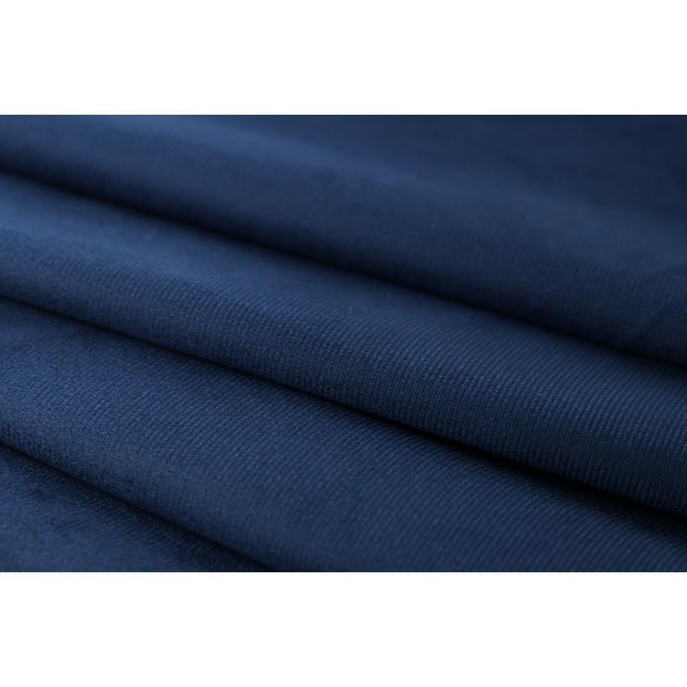 Cabeceira Casal Reta Luxo 140x60 Suede Azul - Tachas Prata - 4