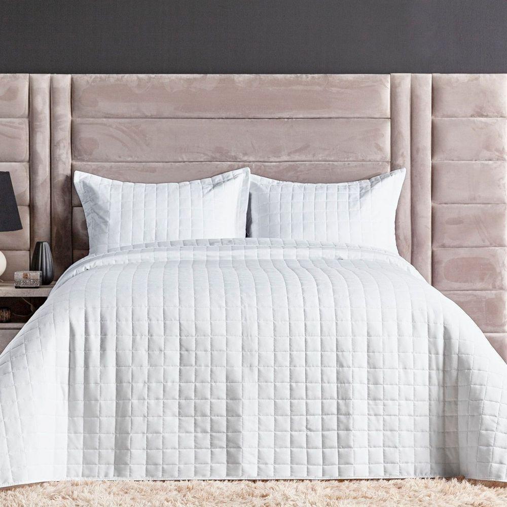 Cobre Leito Matelassê Percal 300 Fios Basic King 03 Peças 100% Poliéster - Branco - 2