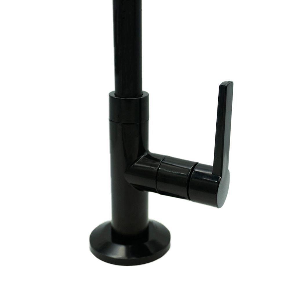 Torneira Pia Lavatório Mesa Bica Móvel 1/4v Preto Fosco Luxo - 7