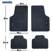 Tapete Universal Para Linha Renault Emborrachado 4 Peças