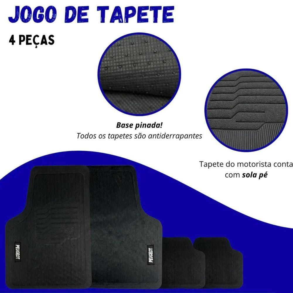 Tapete Universal Para Linha Peugeot Emborrachado Carro 4 Peças - 2