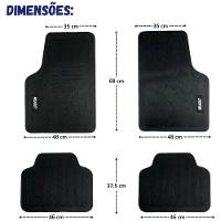 Tapete Universal Para Linha Peugeot Emborrachado Carro 4 Peças