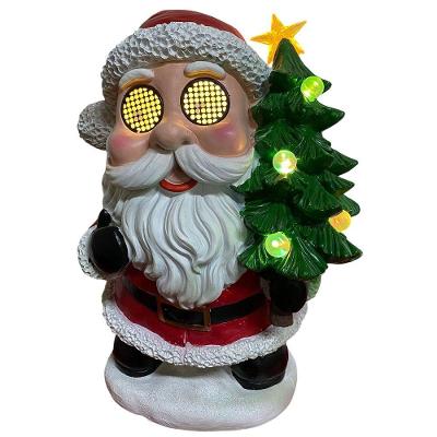 Papai Noel Arvore Natal Mesa Mexe Olhos Led Natalino Led Estante Musica Decoraçao Fim De Ano Festa Evento Comemoraçao