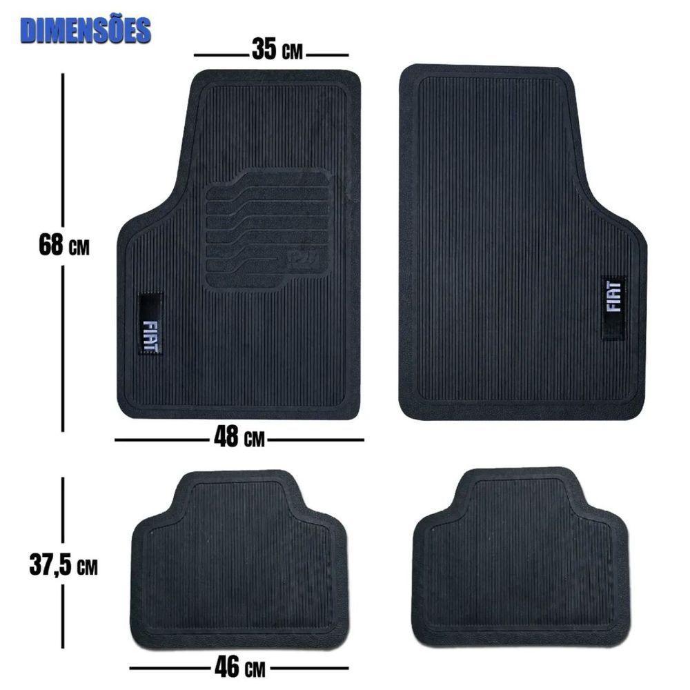 Tapete Universal Para Linha Fiat Emborrachado Carro 4 Peças - 5