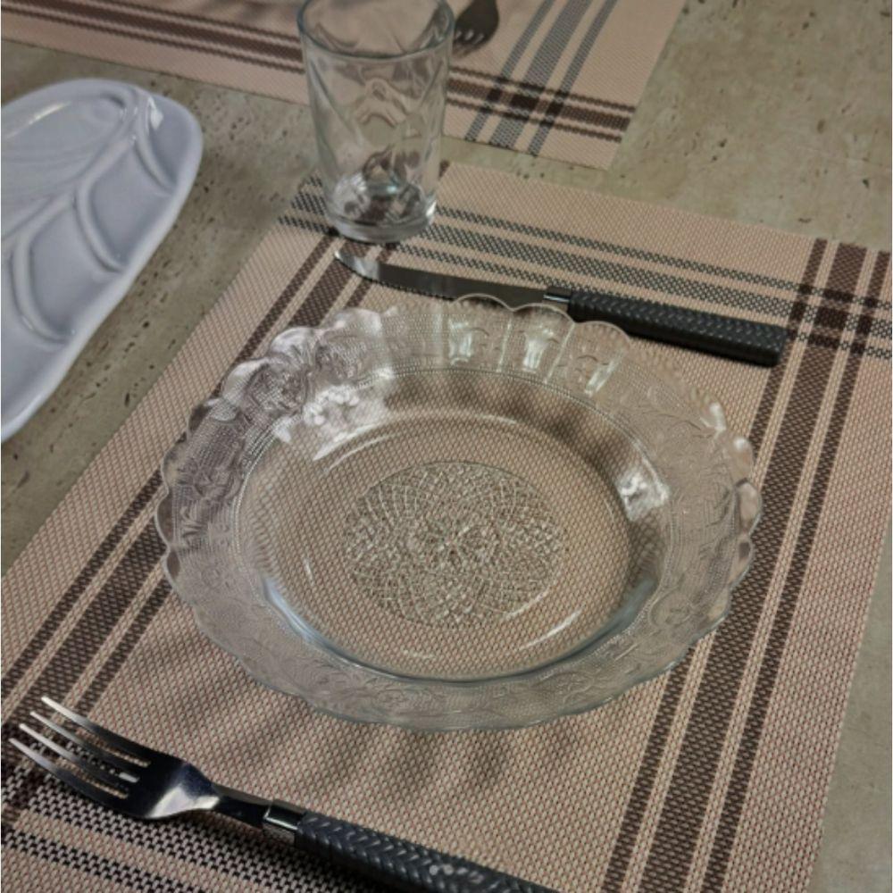 Conjunto 6 Garfos Mesa Inox Cabo Preto Qualidade E Resistencia - 6