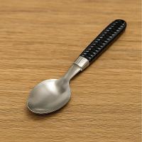 Kit 6 Colheres De Sobremesa Cabo Preto Sofisticada Chique - 6