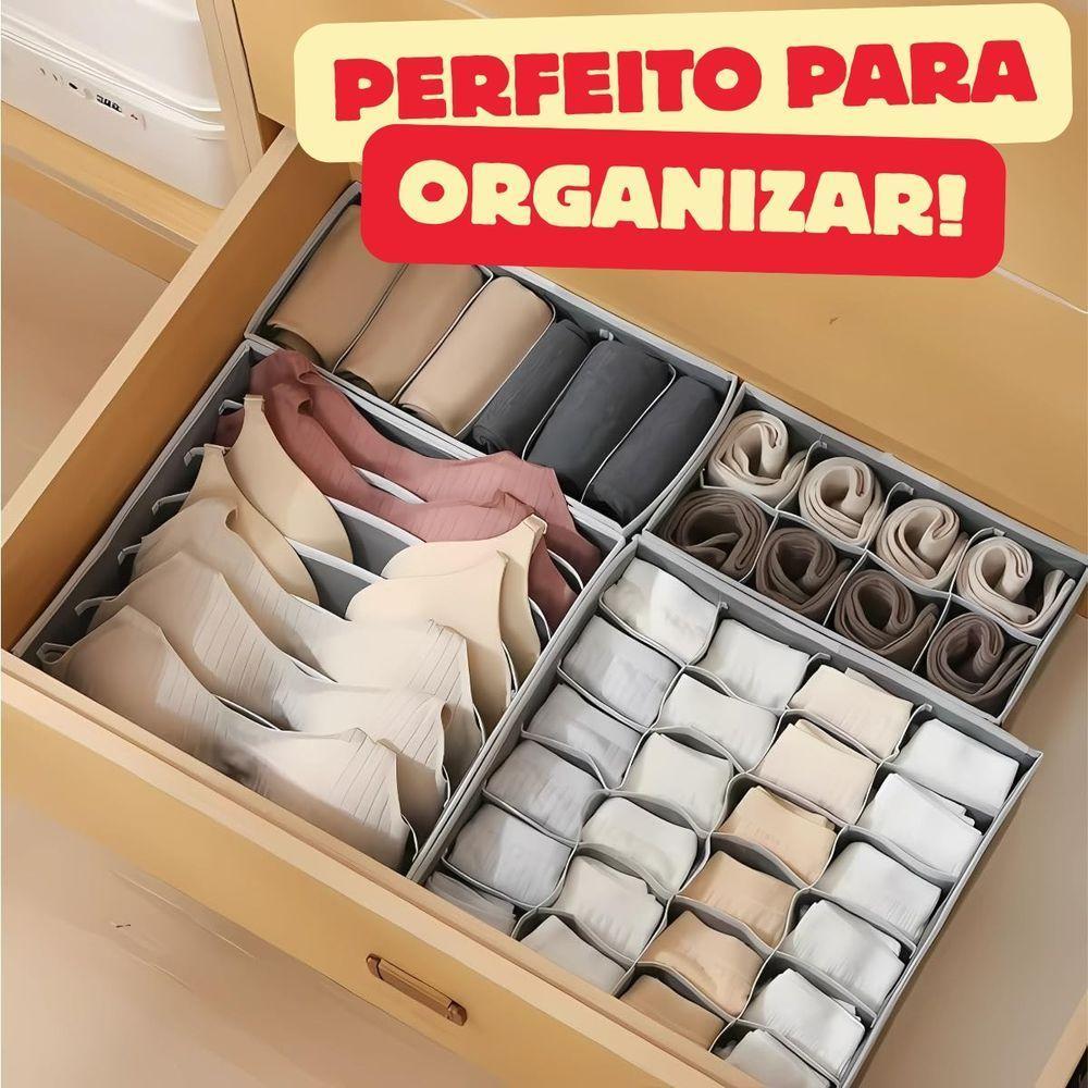 Kit 4 Organizador Gaveta Cueca Meia Sutiã Calcinha - 4