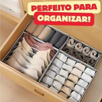 Kit 4 Organizador Gaveta Cueca Meia Sutiã Calcinha