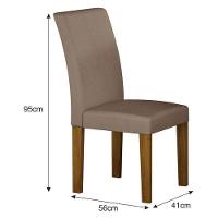 Mesa De Jantar Napoli 90x90 Reto Freijó Decor Off White Com 4 Cadeiras Mdf Freijó Joli Camurça – Leifer Móveis - 5