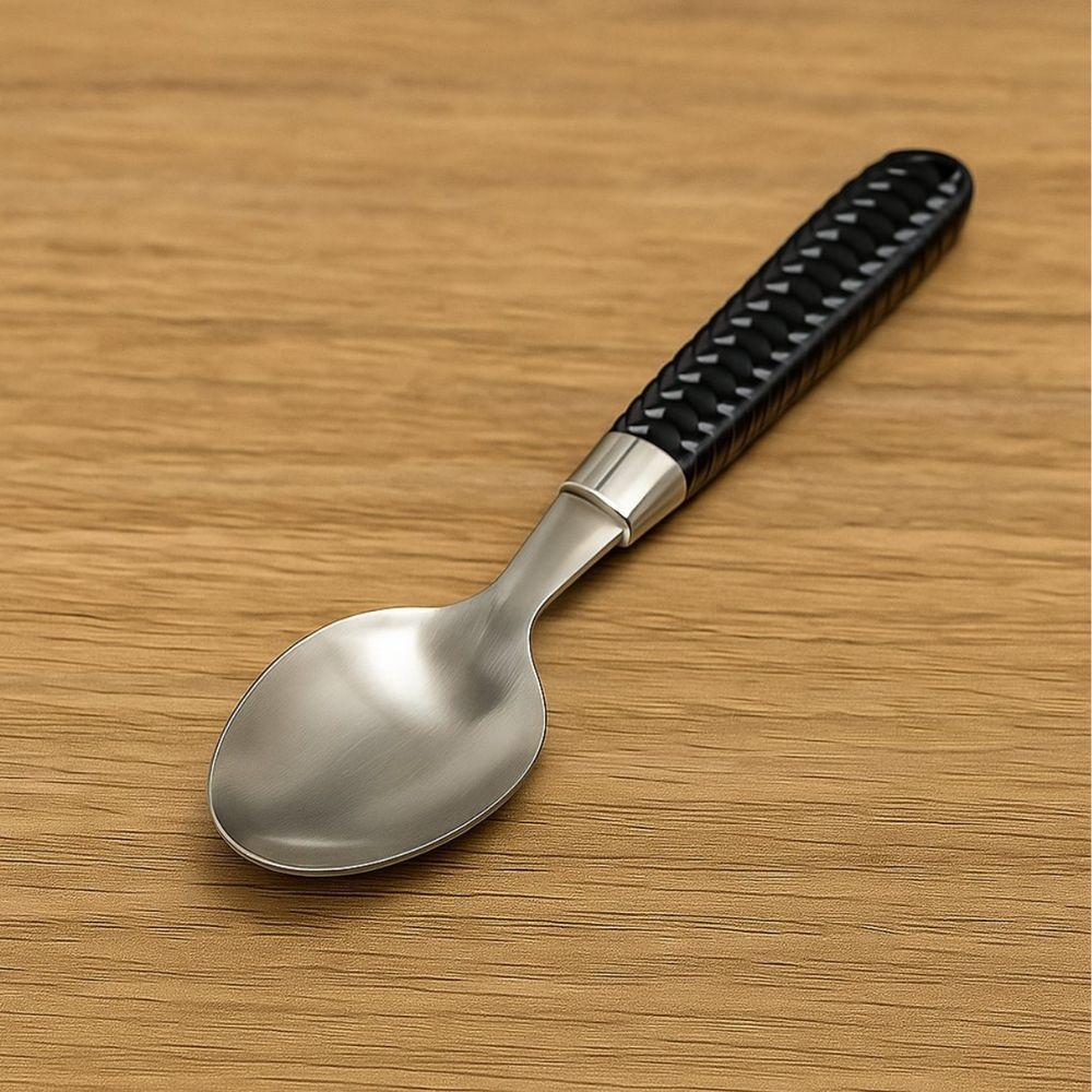 Kit 6 Colheres De Sobremesa Cabo Preto Qualidade Resistente - 7