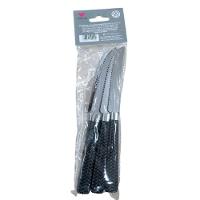 Conjunto 6 Facas Mesa Inox Cabo Preto Qualidade E Durabilidade - 5