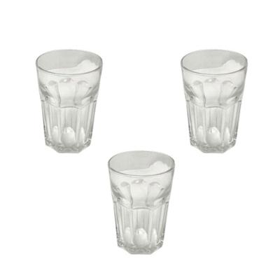 Kit 3 Copo Vidro 350ml água Suco Refrigerante Bebidas Shake Transparente Detalhado