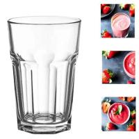 Kit 3 Copo Vidro 350ml água Suco Refrigerante Bebidas Shake Transparente Detalhado - 6