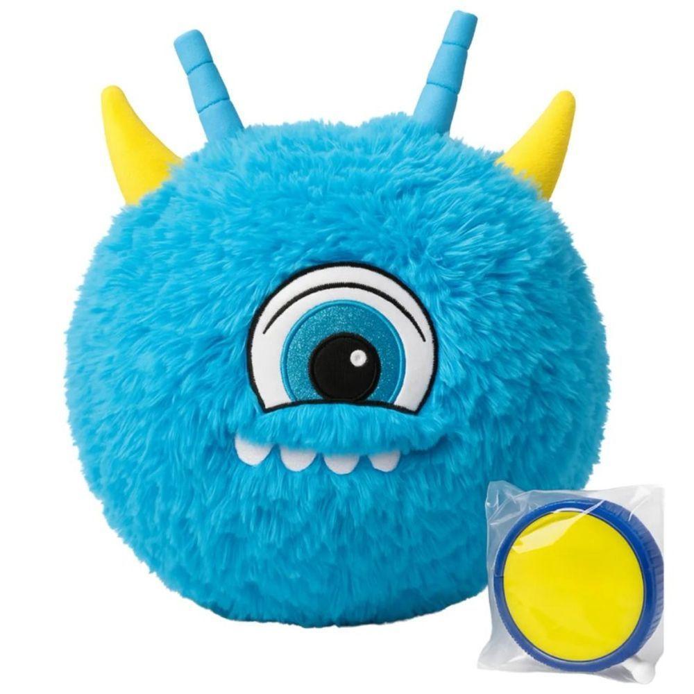 Brinquedo Bola De Pelúcia Inflável Azul Com Bomba Fofa - 6