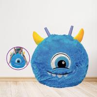 Brinquedo Bola De Pelúcia Inflável Azul Com Bomba Fofa - 8